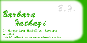 barbara hathazi business card